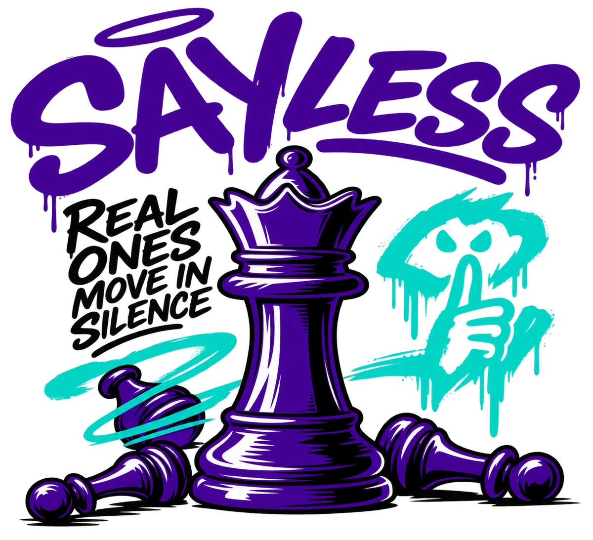 Sayless Real Ones Move in Silence Tee (Purple)