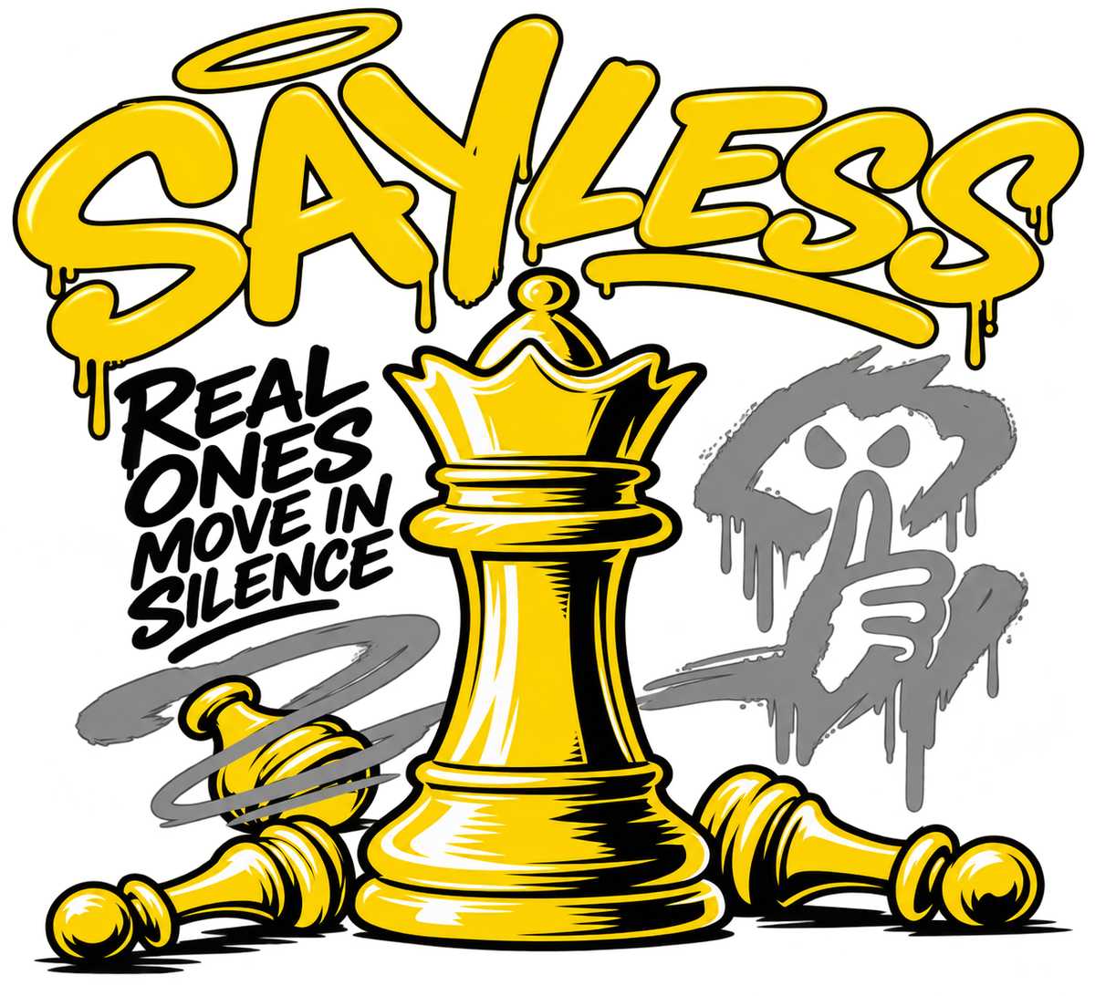 Sayless Real Ones Move in Silence Tee (Gold)