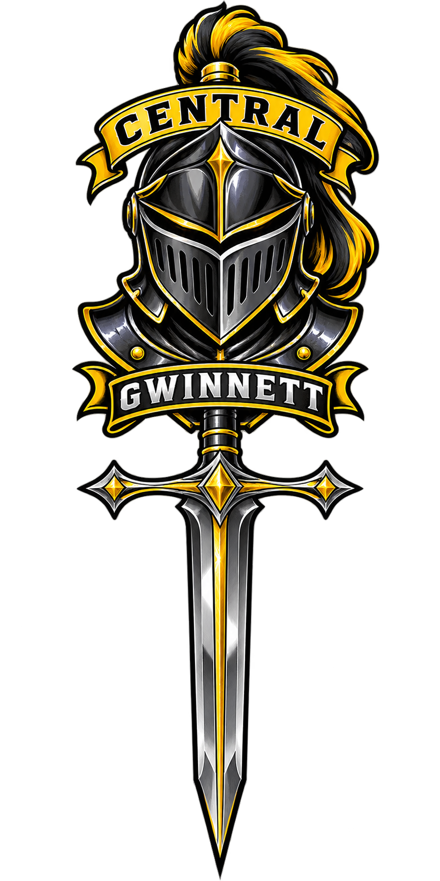 Central Gwinnett Knight Helmet and Sword Tee