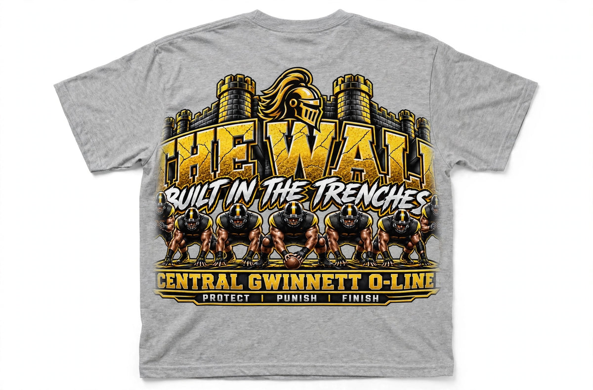 Central Gwinnett O-Line The Wall Tee