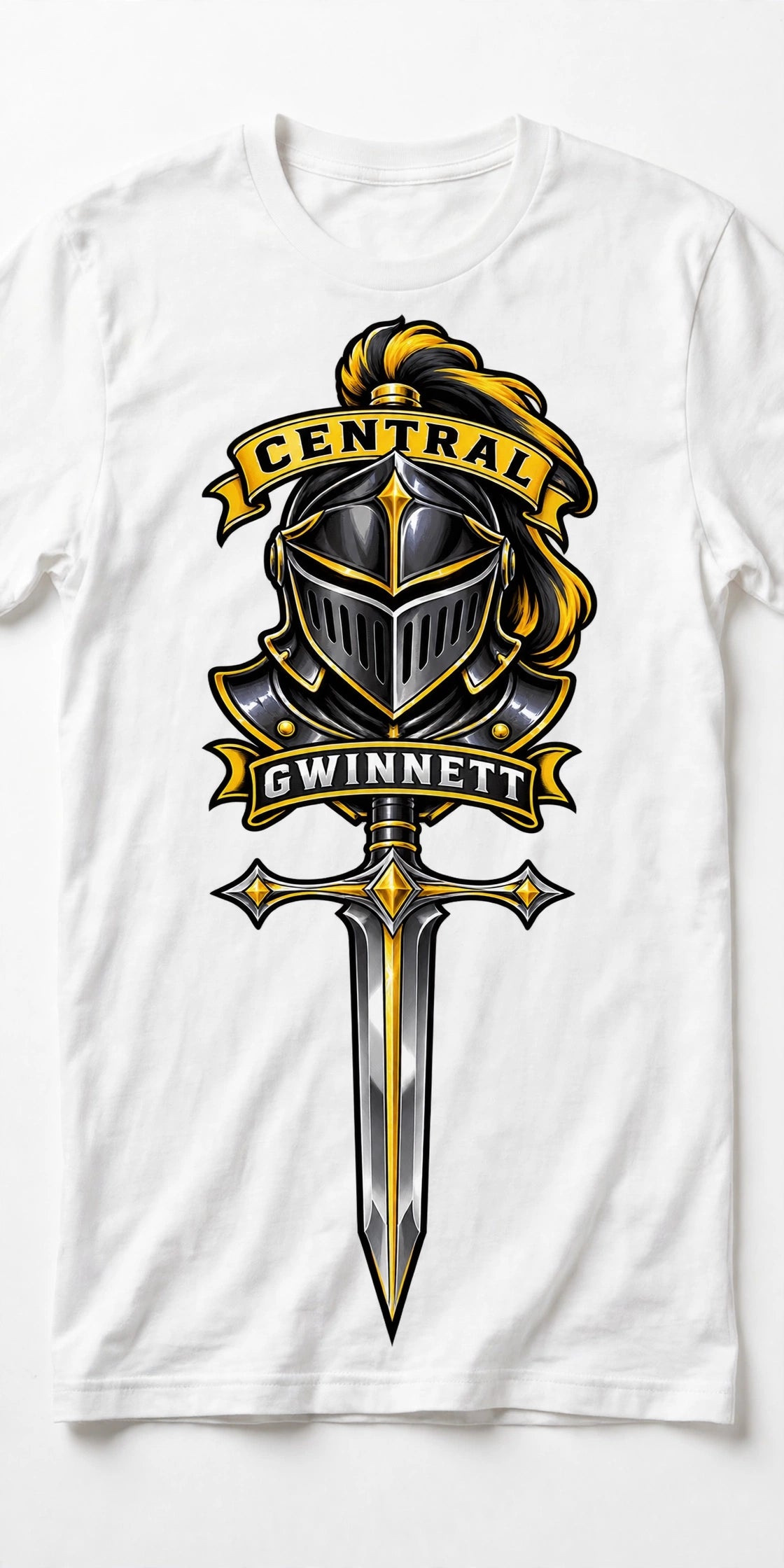 Central Gwinnett Knight Helmet and Sword Tee