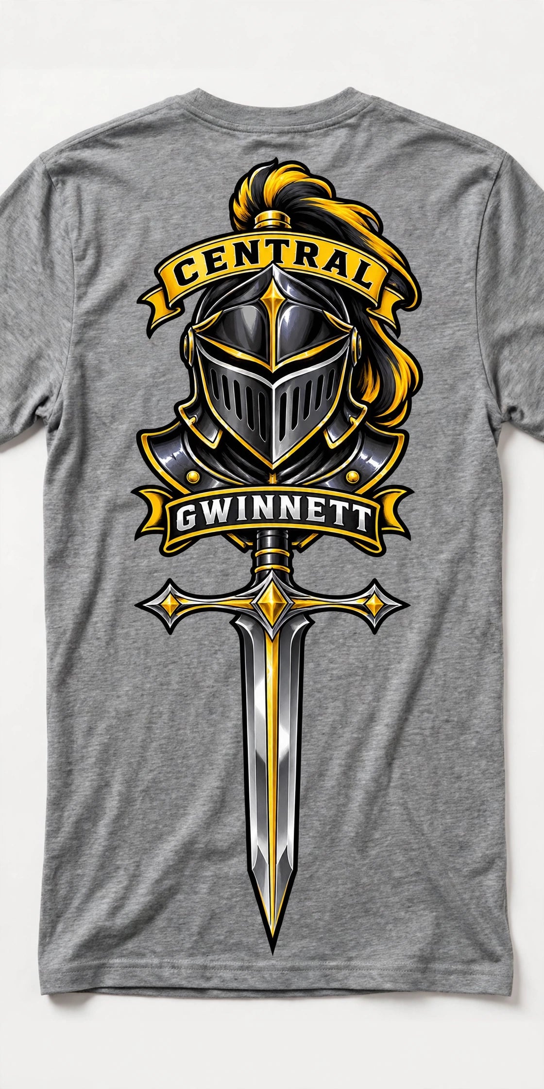 Central Gwinnett Knight Helmet and Sword Tee