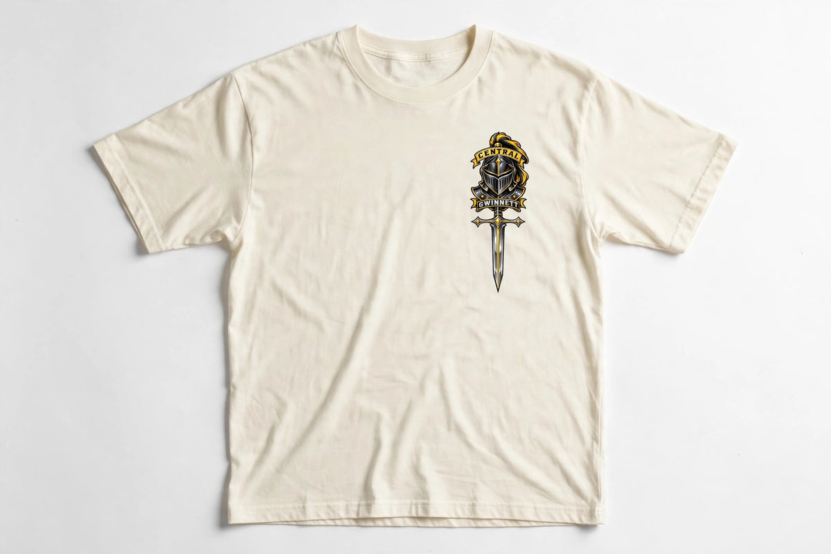Central Gwinnett Knight Helmet and Sword Tee